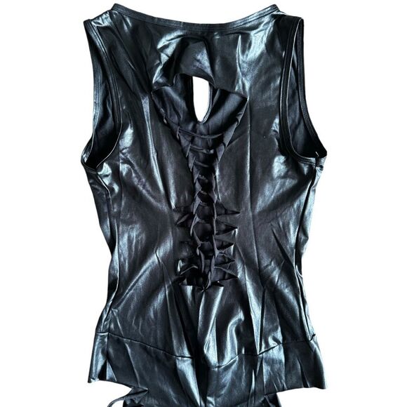 Espiral Lingerie Black Spandex Sexy Cut-Out One Piece Jumpsuit - Picture 4 of 8